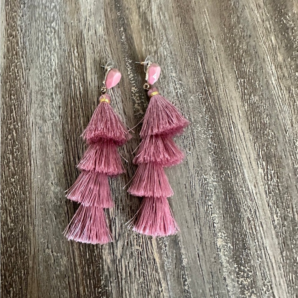 Beautiful tassel pink Earrings